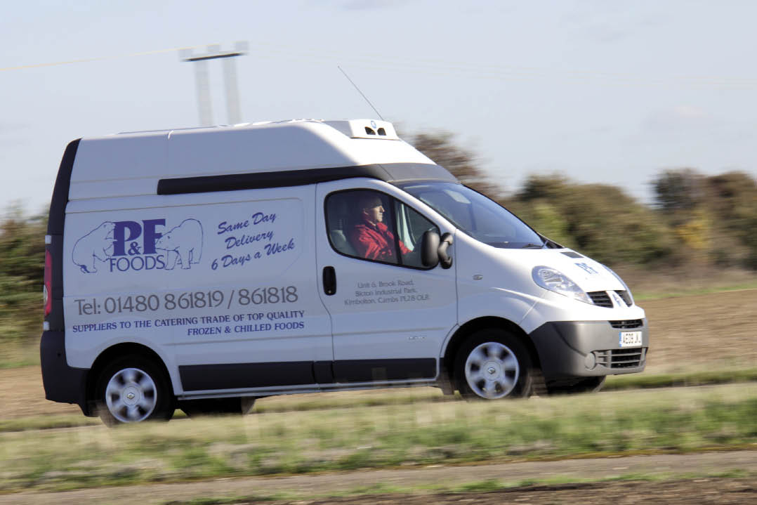 White van at St Neots